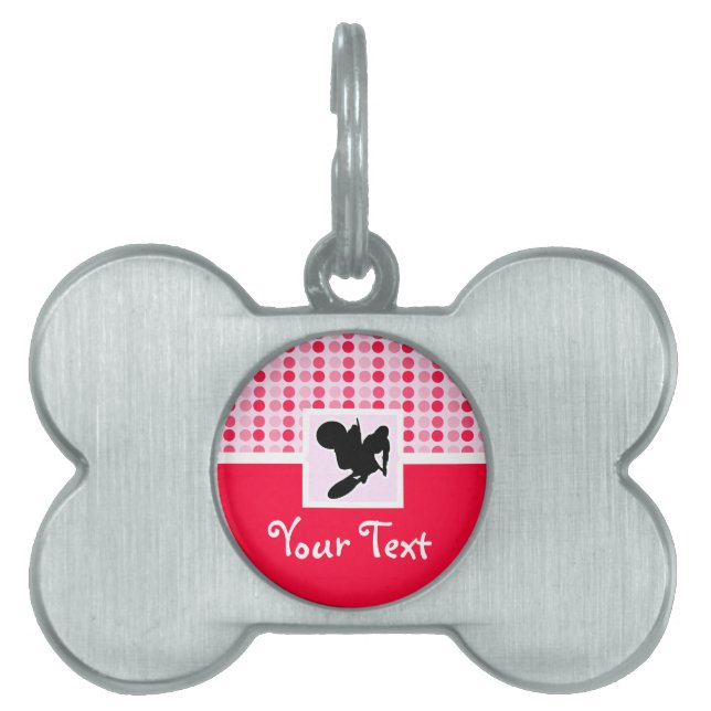 Motocross Whip Pet Name Tag (Front)