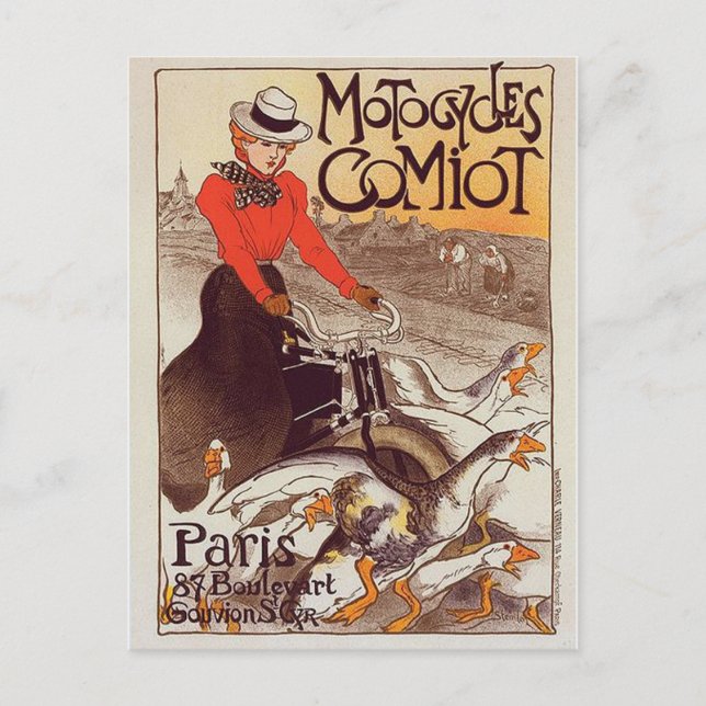 Motocycles Comiot - Paris Vintage Postcard (Front)