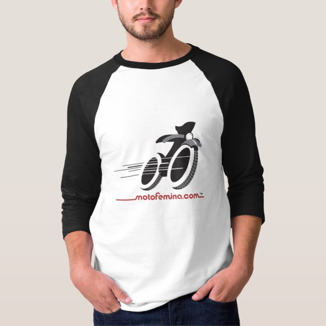 MotoFemina 3/4 Sleeve Raglan T-Shirt (Front)