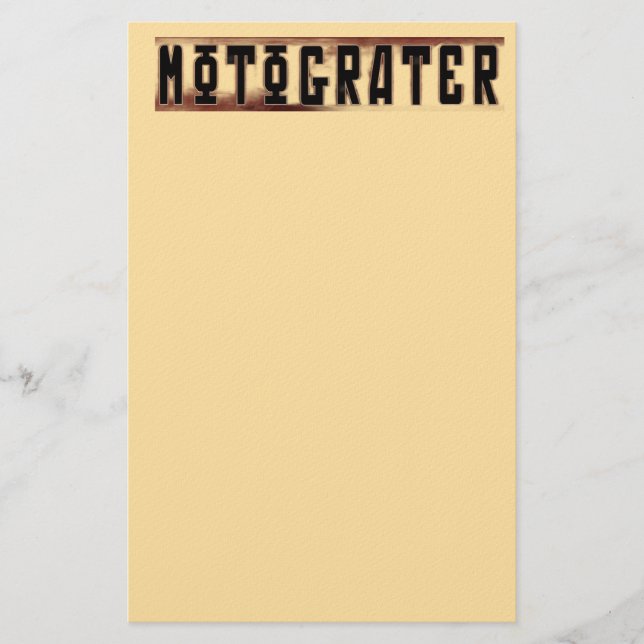 MOTOGRATER Stationery (Front)