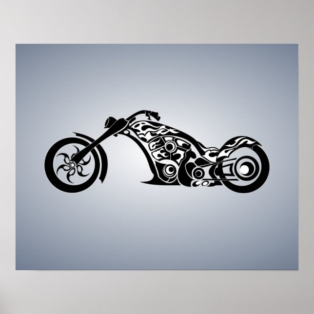 motor-bike-531004 TRIBAL TATTOO MOTORBIKE TRANSPOR Poster (Front)