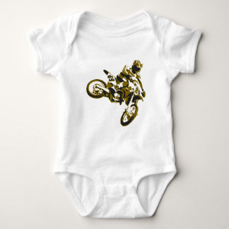 motor bike cross-country race baby bodysuit