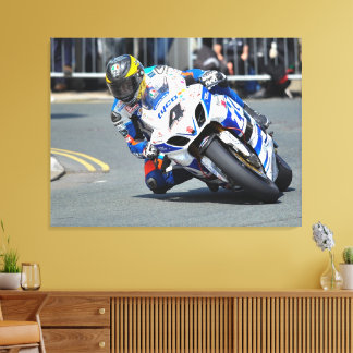 motor bike on track canvas print