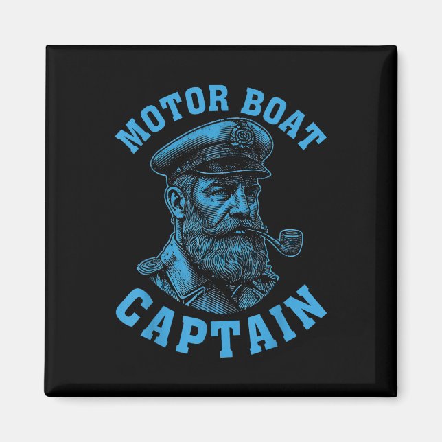 Motor Boat Captain _1  Magnet (Front)