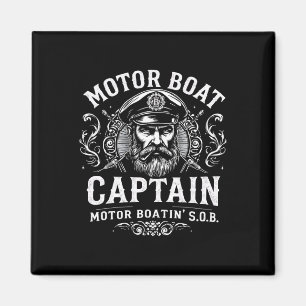 Motor Boat Captain Funny Boating Humour For Lake L Magnet