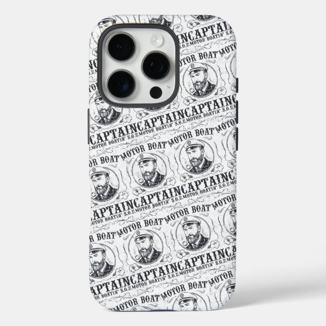 Motor Boat Captain Funny Pontoon Boating Case-Mate iPhone Case (Back)