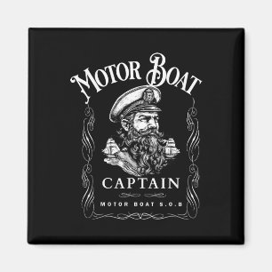 Motor Boat Captain Funny Pontoon Boating Motor Boa Magnet