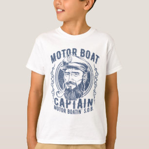 Motor Boat Captain Funny Pontoon Boating Motor Boa T-Shirt