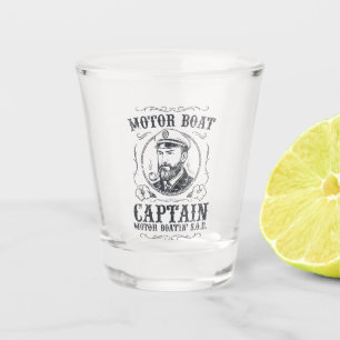 Motor Boat Captain Funny Pontoon Boating Shot Glass
