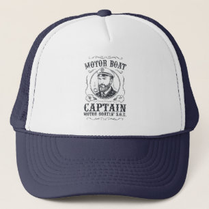Motor Boat Captain Funny Pontoon Boating Trucker Hat
