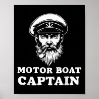 Motor Boat Captain Tee Funny Boating Outfit Sailin