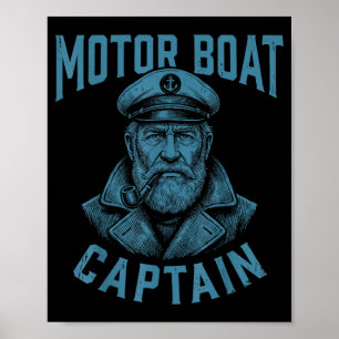 Motor Boatin SOB Motor Boat Captain Pontoon Lake Poster