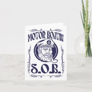 Motor Boating Sob Funny Motorboat Humour Captain O Card
