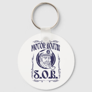 Motor Boating Sob Funny Motorboat Humour Captain O Key Ring