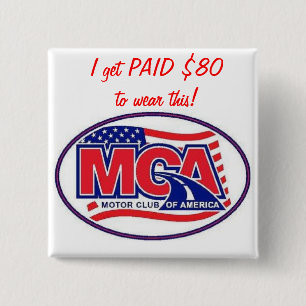MOTOR CLUB AMERICA - MCA 40for80.com 15 Cm Square Badge