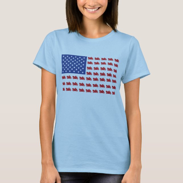 Motor-Cycle-Flag-Cruiser T-Shirt (Front)