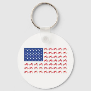 Motor-Cycle-Flag-Moto-Cross Key Ring