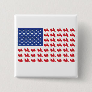 Motor-Cycle-Flag-WING 15 Cm Square Badge