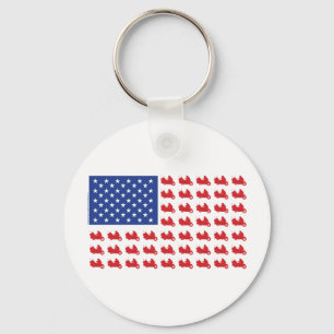 Motor-Cycle-Flag-WING Key Ring
