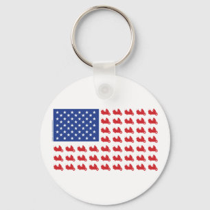 Motor-Cycle-Flag-WING Key Ring