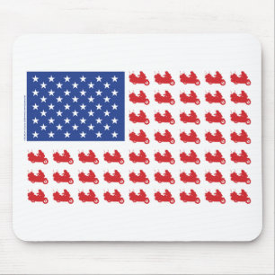Motor-Cycle-Flag-WING Mouse Pad