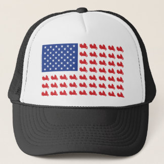 Motor-Cycle-Flag-WING Trucker Hat