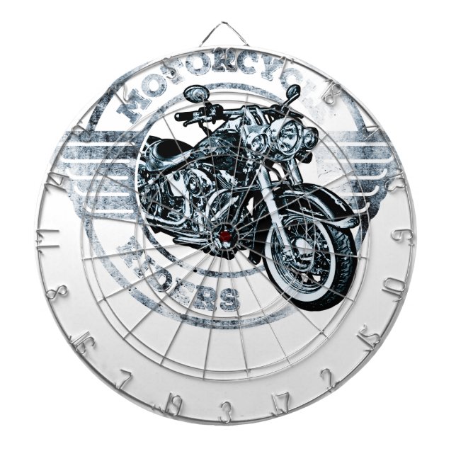 Motor Cycle Rider Biker Dartboard (Front)