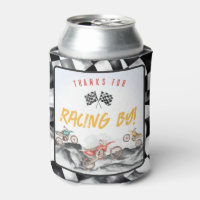 Motor Dirt Bike Birthday Party Can Cooler Favour