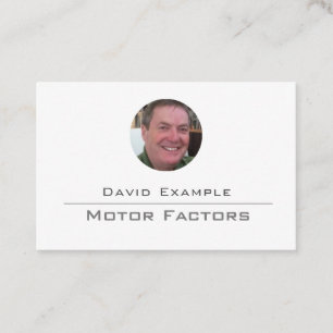 Motor Factors with Photo of Holder Business Card