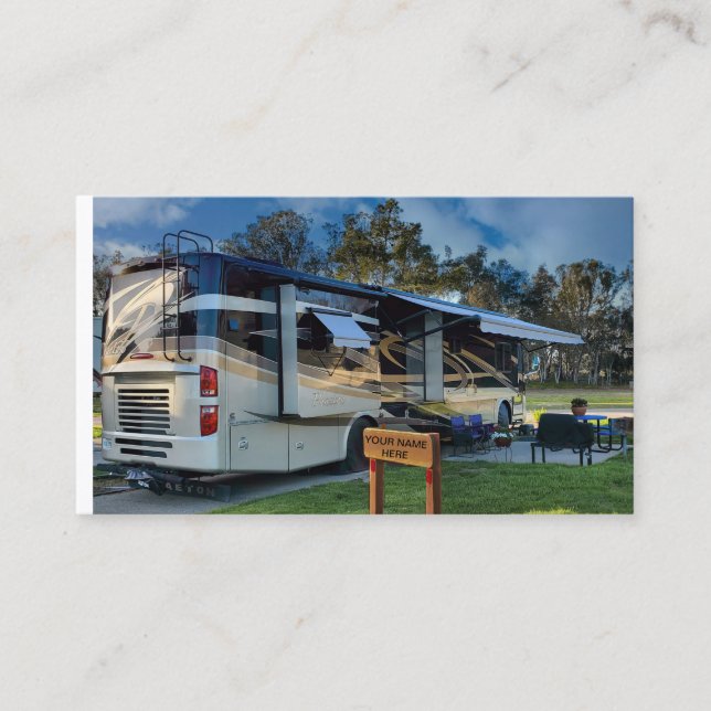 Motor Home Business Card Personalised (Front)