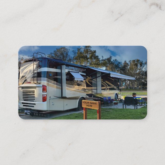 Motor Home Business Card Personalized (Front)