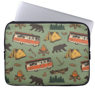 Motor Home Camp Adventures Pattern Laptop Sleeve