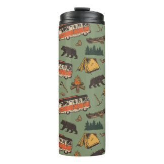 Motor Home Camp Adventures Pattern Thermal Tumbler