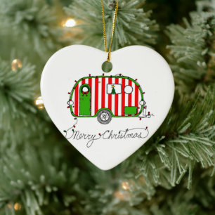 ***MOTOR HOME CHRISTMAS*** CERAMIC TREE DECORATION