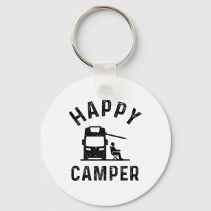 Motor-home Rv Stuff Men Happy Camper Key Ring