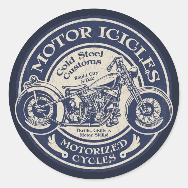 Motor Icicles Classic Round Sticker (Front)