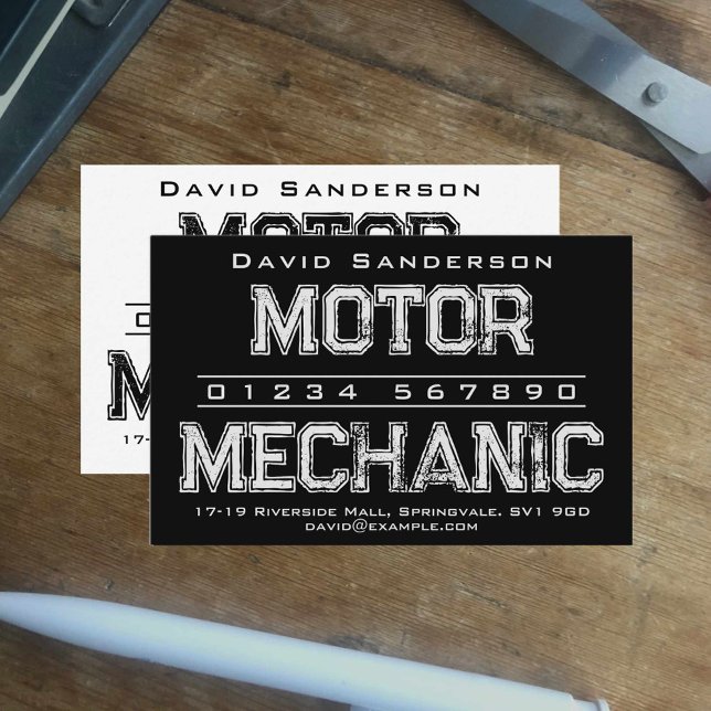 Motor Mechanic Business Card (Creator Uploaded)