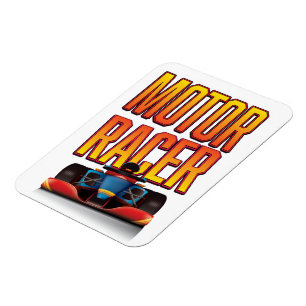 Motor racer car magnet