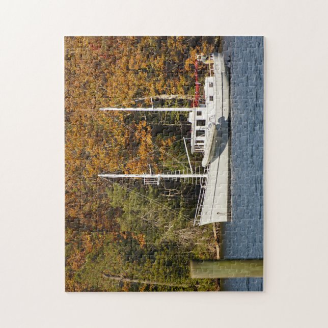 Motor Sailer at Anchor  Jigsaw Puzzle (Vertical)