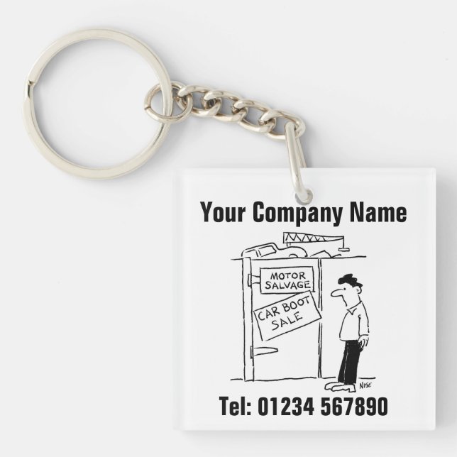 Motor Salvage Car Dismantlers Key Ring (Front)
