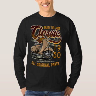 Motor Scooter Classic Moped Rider Birthday 1950 T-Shirt