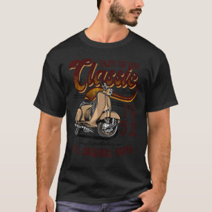 Motor Scooter Classic Moped Rider Birthday 1952 T-Shirt