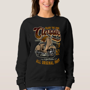 Motor Scooter Classic Moped Rider Birthday 1960 Sweatshirt