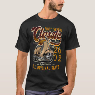 Motor Scooter Classic Moped Rider Birthday 2002 T-Shirt