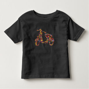 Motor Scooter Flower Pattern Toddler T-Shirt