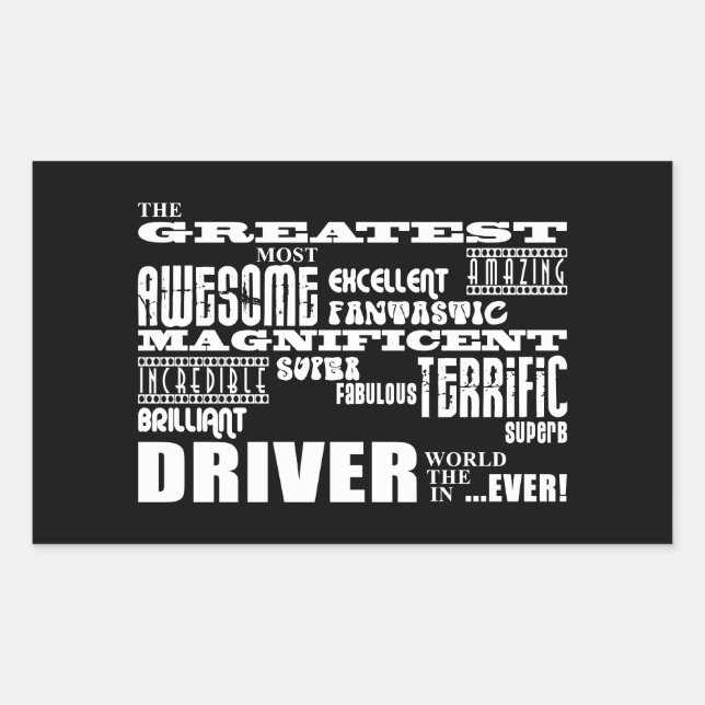 Motor Sports Racing Drivers Greatest Driver World Rectangular Sticker (Front)