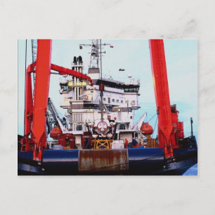 Motor vessel "Fennica", Edinburgh Leith docks Postcard