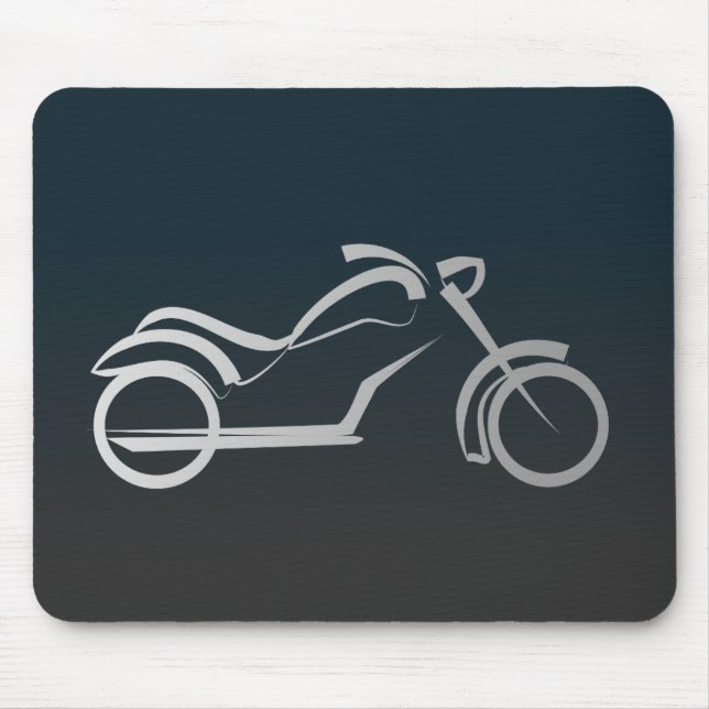 Motorbike artistic silhouette illustration mouse pad (Front)