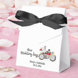 Motorbike Bride and Groom Wedding Favour Box