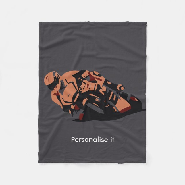 Motorbike Fleece Blanket (Front)